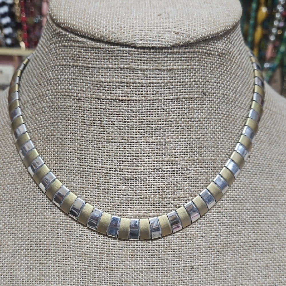 Avon Silver and Gold Tone Necklace